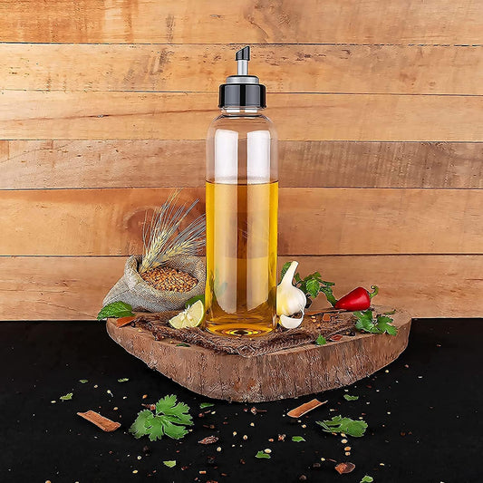 (Pack of 3) Plastic Oil Dispenser 1 Litre Cooking Oil Dispenser Bottle Oil Container,Transparent